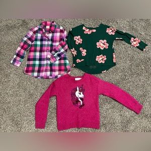 3 girls shirts sz 5/6 and 6/7